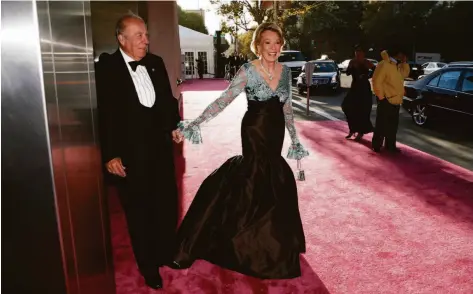  ?? Michael Maloney / The Chronicle 2007 ?? Charlotte Shultz, shown arriving at Davies Symphony Hall in 2007 with husband George Shultz, devoted decades to the city she loved.