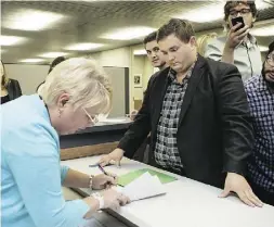  ?? Chris Young / The Canadian Press files ?? Michael Ford, nephew of Mayor Rob Ford, filed nomination
papers for Ward 1 trustee on Sept. 12.