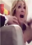  ?? YOUTUBE ?? YouTube screen grabs show Paris Hilton flipping out in a plane she thinks is crashing. She was duped as part of the show Ramez in Control. While in the air, the pilot started to perform stunts to make it appear as if the plane was out of control.