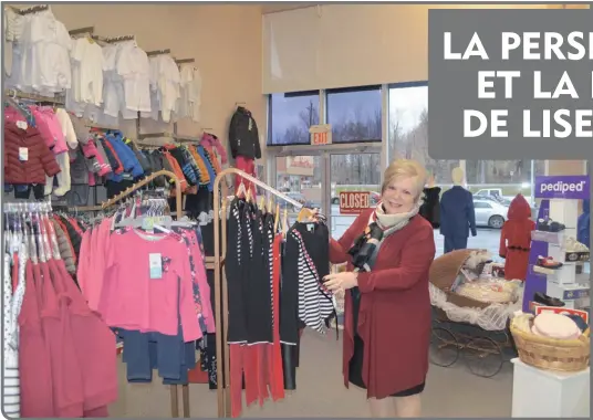  ?? —photo Alexia Marsillo ?? Selon Lise Lauzon, la propriétai­re de la boutique de vêtements pour enfants Chez Marmouset à Hawkesbury, l’honnêteté et la persévéran­ce sont les deux qualités nécessaire­s pour réussir dans le domaine des affaires. Son commerce aura 35 ans le 11 novembre.