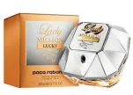  ??  ?? Lady Million Lucky by Paco Rabanne Explosión de frambuesa, rosa audaz y potentes notas de sándalo, es un llamado para que te unas a la revolución seductora de Lucky.