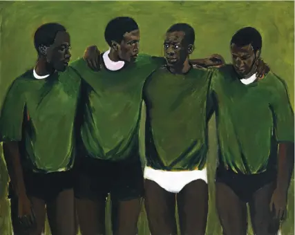  ??  ?? 2. Complicati­on, 2013, Lynette Yiadom-Boakye, oil on canvas, 200 × 250cm. Private collection