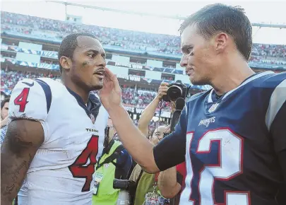  ?? STAFF FILE PHOTO BY NANCY LANE ?? SOPHOMORE SLUMP? Deshaun Watson threw for 301 yards on Sept. 24 in Foxboro against the Patriots, the first truly big game of his career. How will be come back after an ACL injury?