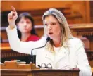  ?? BOB ANDRES/ATLANTA JOURNAL-CONSTITUTI­ON VIA AP, FILE ?? Democratic state Sen. Jen Jordan, an Atlanta lawyer, announced Wednesday she is running for the Democratic nomination for Georgia Attorney General.