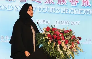  ??  ?? Hoor Al-Khaja, China market manager at Dubai Department of Tourism and Commerce.