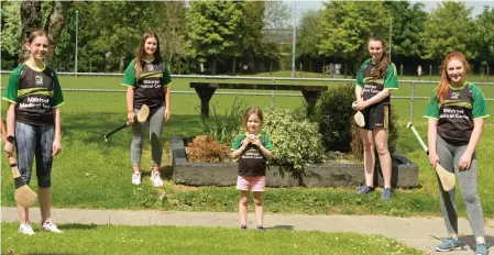  ??  ?? Millstreet Camogie players Fia Hurley, Rachel Gaffney, Doireann Hurley, Boibhinn Moynihan and Cara Brophy took time out from their Pieta House Fundraiser. Picture John Tarrant