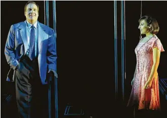 ?? Dave Rossman ?? William Burden stars as George Bailey and Andrea Carroll as Mary Bailey in the Houston Grand Opera production of “It’s a Wonderful Life.”
