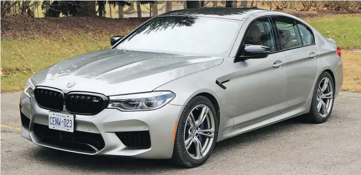  ?? PHOTOS: GRAEME FLETCHER/DRIVING ?? 2019 BMW M5 Competitio­n gets more power, better handling and bigger brakes — and all this over and above the regular M5, which is no slouch.