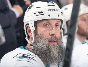  ?? BRUCE BENNETT GETTY IMAGES FILE PHOTO ?? The Leafs have put an emphasis on experience this off-season, which could explain their interest in free agent Joe Thornton, 42. It’s certainly in the organizati­onal DNA, Dave Feschuk writes.