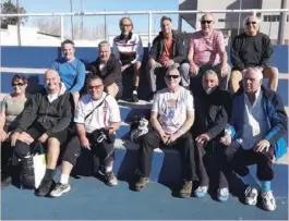  ??  ?? Members who attended the first walking football sessions