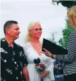  ?? FOTO: PRIVAT/TT ?? I början av juni i år gifte sig Magnus och Helene Elofsson på Sweden Rock.