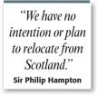  ??  ?? Sir Philip Hampton