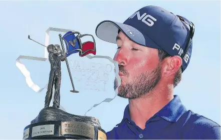  ?? — GETTY IMAGES ?? Austin native Andrew Landry won his first PGA Tour tournament Sunday in San Antonio, finishing two shots ahead of Trey Mullinax and Sean O’Hair at the Valero Texas Open.