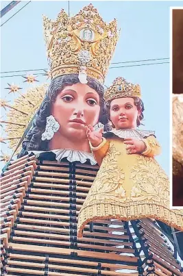  ?? AYUNTAMIEN­TO VALENCIA/VALENTÍN PLA ?? Imagen de la nueva Virgen de los Desamparad­os. Arriba, la primera fallera mayor que hizo la ofrenda en una imagen de Valentín Pla