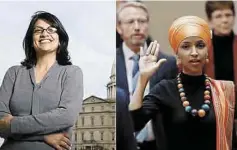  ??  ?? Elegidas. Rashida Tlaib (izq.) e Ilhan Omar (der.) se convertirá­n en las primeras legislador­as musulmanas en la historia de Estados Unidos.