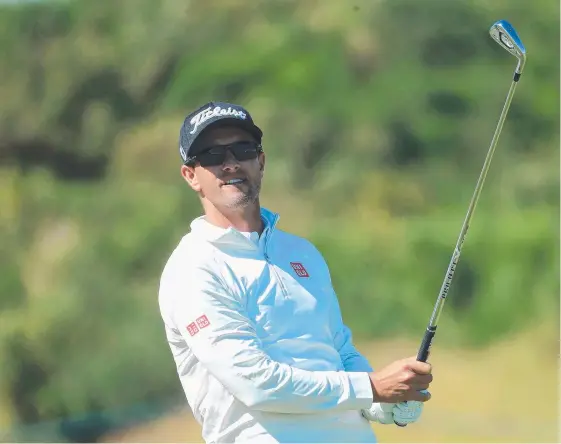  ?? Picture: GETTY IMAGES ?? Gold Coast’s Adam Scott will hope to snap Australia’s drought at next week’s British Open, starting his charge at the Scottish Open last night.