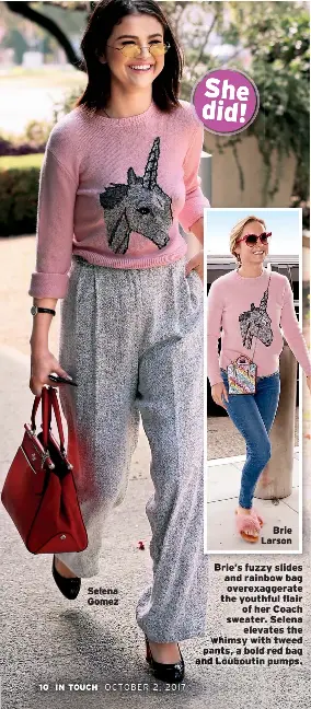 Brie larson deals rainbow sweater
