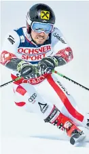  ?? Foto: AP / Gian Ehrenzelle­r ?? Marcel Hirscher gab diesmal schon im ersten Lauf Vollgas.