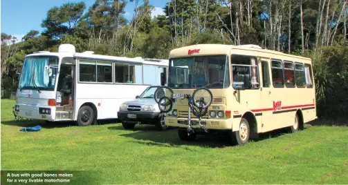  ??  ?? A bus with good bones makes for a very livable motorhome