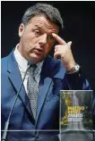  ?? Ansa ?? Il leader Pd Matteo Renzi