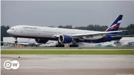  ?? ?? Aterrizaje de un Boeing 777 de la compañía aérea estatal Aeroflot en Moscú.
