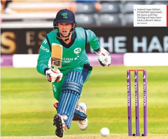  ?? Rex Features ?? Ireland hope William Porterfiel­d (pictured), Ed Joyce and Paul Stirling will help them have a decent debut.