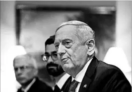  ?? ALEX BRANDON/AP ?? Defense Secretary Jim Mattis talks to reporters about the ambush of U.S. troops in Niger.