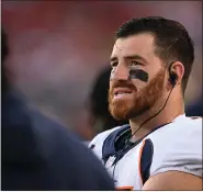  ?? RJ SANGOSTI — THE DENVER POST ?? Broncos linebacker Josey Jewell watches the action on the field from the sideline at Levis Stadium on Aug. 19 in Santa Clara, Calif.