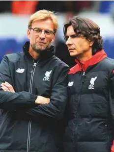  ?? AP ?? Tensions have been on the rise between Liverpool manager Juergen Klopp and assistant Zeljko Buvac in recent months.