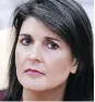  ??  ?? Nikki Haley