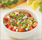  ?? HUNGRY ALMA ?? Salata Baladia is a colorful, refreshing salad found throughout the Middle East.