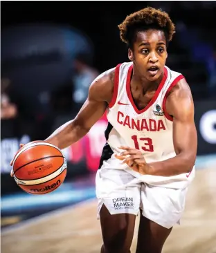  ?? CANADA BASKETBALL ?? Shay Colley, originally from East Preston, is a member of the Canadian women's Olympic basketball team.