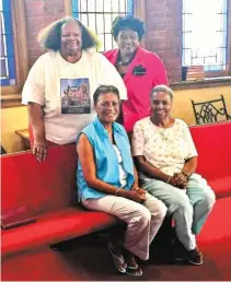  ?? CONTRIBUTE­D PHOTO ?? Members of the First Baptist Church on East Eighth Street are celebratin­g the church’s 150th anniversar­y. Pictured are, back row, from left, Janis Kennedy and Anne McGintis. Front row, from left, Yvonne Beard and Wynona H. McGhee.