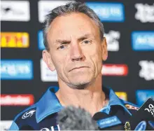  ?? Picture: AAP ?? Neil Henry at a Titans press conference last week.