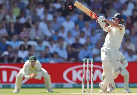  ??  ?? England’s Rory Burns goes for a hook shot and is caught behind by Tim Paine during the third Ashes test at the Headingley Cricket Ground in Leeds, England on August 24, 2019.
Photo: Reuters