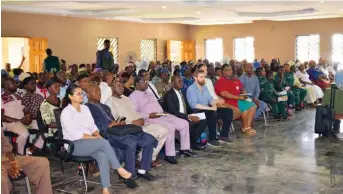  ??  ?? A cross section of cocoa farmers and other stakeholde­rs at the training workshop organised by Springboar­d Nigeria in Akure - Ondo State recently.