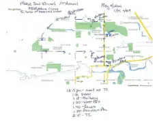  ??  ?? A basic look at the route the MOMendum Cruise will follow to honour the mothers and women of Moose Jaw.