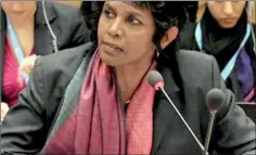  ??  ?? Tamara Kunanayaka­m - Sri Lanka's UN Ambassador