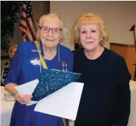  ?? Submitted photo ?? ■ Honorary State President Genevieve Paulson, left, with State President Pat McLemore.