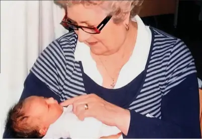  ??  ?? ‘Left on a ward’: Patricia Fowler, seen with granddaugh­ter Ruby in 2009, was fit and well before her fall