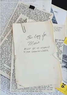  ?? CHERYL CLOCK
THE ST. CATHARINES STANDARD ?? Jack had intended his diary be a keepsake, passed down to family. In one copy, he hand wrote a message to his daughter, Marie. "This copy for Marie. Might be of interest to your grandchild­ren."