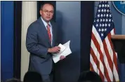  ?? EVAN VUCCI — THE ASSOCIATED PRESS FILE ?? White House chief of staff Mick Mulvaney defended President Donald Trump’s decision to hold an internatio­nal summit at one of his golf clubs.