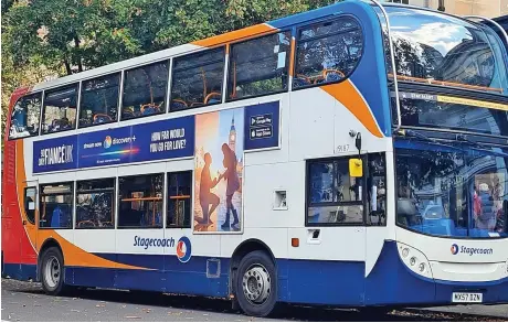  ?? Picture: William Morgan ?? A Stagecoach bus in Cheltenham’s Promenade.