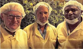  ??  ?? Lobbying to change the law (from left): MPs Sir Norman Lamb, Jonathan Djanogly and David Lammy on a controvers­ial visit to a cannabis farm