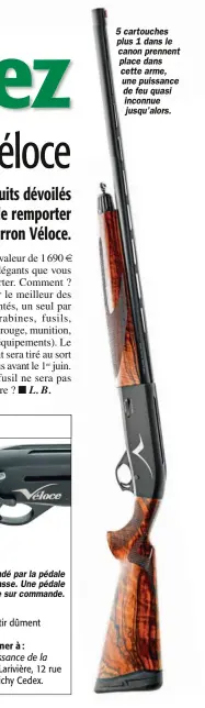  ??  ?? 5 cartouches plus 1 dans le canon prennent place dans cette arme, une puissance de feu quasi inconnue jusqu’alors.