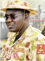  ??  ?? General Tukur Buratai, Chief of Army Staff