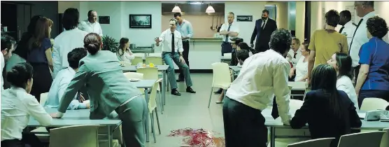  ?? 20TH CENTURY FOX ?? The Belko Experiment, a clever thriller directed by Greg McLean, explores office politics under the most violent conditions.