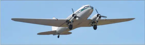  ??  ?? Air Chathams’ DC3 will take passengers on scenic flights around the city during Vintage Weekend.