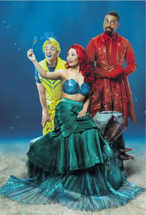  ?? CHRIS GRAHAM ?? Addison Becker, from left, Stephanie Sy and Stewart Adam McKensy are featured in The Little Mermaid. On June 24, they’ll take part in a unique performanc­e for individual­s with autism, individual­s with sensory and communicat­ion disorders and for...