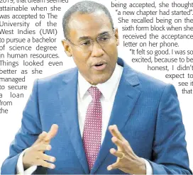  ?? RUDOLPH BROWN ?? Finance Minister Dr Nigel Clarke speaking Representa­tives on Tuesday. in the House of
